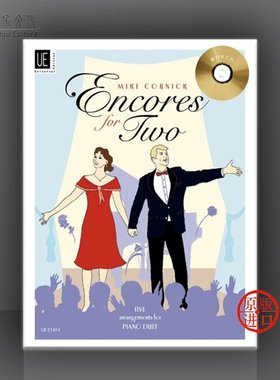 科尼克 安可曲  5首著名中级作品 钢琴二重奏 含CD 维也纳原版乐谱书 Mike Cornick Encores for Two for piano 4 hands UE21614