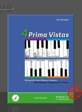 赫罗尼莫 四首视读 即兴演奏 双钢琴 四个单手  附在线音乐 大熊原版乐谱书 Jairo 4 Prima Vistas Sight Reading 2 Pianos EB8853
