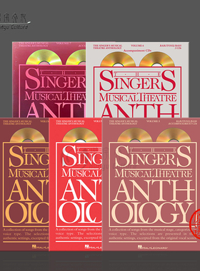 男中音 歌唱家音乐剧选集 CD伴奏音乐 不含乐谱 共5册 海伦德原版进口 Baritone The Singers Musical Theatre Anthology