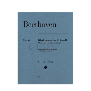 贝多芬热情 第23钢琴奏鸣曲 F小调 op57 带指法 德国亨乐原版乐谱 Beethoven Piano Sonata No23 in F Mino Appassionata HN58