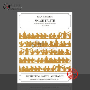 Study Op44 非演奏用谱 研习小总谱 西贝柳斯 乐谱书 triste Score Valse No1 Sibelius Jean PB5112 大熊原版 悲伤圆舞曲