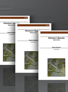 尼科尔森 尼科尔森之美 长笛独奏 全套一至三卷 Alry原版进口乐谱书 Nicholson s Beauties Vol 1-3 for Flute Solo