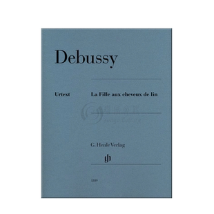 德彪西 亚麻色头发的少女 钢琴独奏带指法 亨乐原版乐谱 Claude Debussy La Fille aux cheveux de lin HN1319