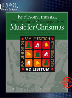 圣诞音乐 室内乐混合合奏 布达佩斯 原版进口乐谱书 Music for Christmas with optional combinations of instruments Z14946