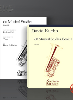 60首大号音乐练习曲 朱塞佩 孔空等 全套共一至二卷 Southern Music原版乐谱书 Concone Sieber Musical Studies for Tuba