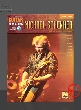 吉他独奏曲集 第175卷 米歇尔 申克尔 附在线音乐 海伦德原版乐谱书 Guitar Play Along Vol175 Michael Schenker HL00122127