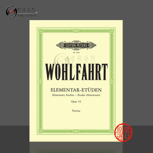 for EP3328 op54 Wohlfahrt Elementary 进口乐谱书 40首 彼得斯原版 Violin 沃尔法特 Studies 小提琴练习曲
