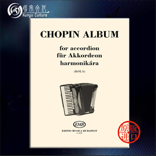 easy 布达佩斯乐谱书 Francois 售完缺货 for version accordion Z2033 手风琴独奏 Album Frederic 手风琴曲集 肖邦 Chopin