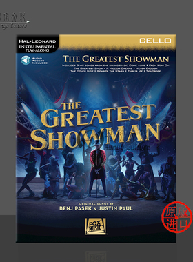 帕塞克 保罗 马戏之王 电影音乐选集 9首歌曲 大提琴独奏 含在线音频 海伦德乐谱书 The Greatest Showman Cello HL00277398