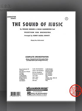 音乐之声 电影音乐管弦乐队选曲 钢琴指挥总谱 罗杰斯 海伦德原版乐谱书 Richard Rodgers The Sound of Music Selecti HL00348872