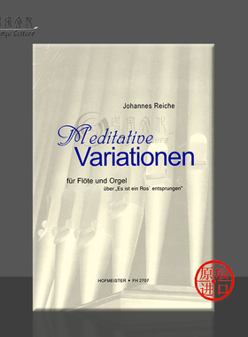 雷施 冥想变奏曲 长笛和管风琴 霍夫曼斯特原版进口乐谱书Reiche Johannes MEDITATIVE VARIATIONEN for Flute and Organ FH 2707