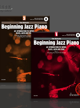 蒂姆 理查兹 爵士钢琴入门1和2 附在线音频 共两册 朔特原版乐谱书 Richards Tim Beginning Jazz Piano ED23374/ED23379