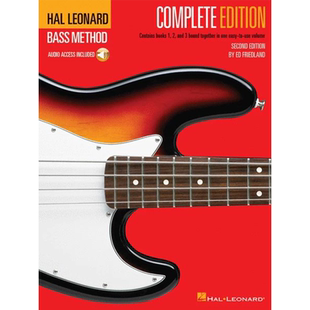 贝斯教材 卷1 2 3 弗里德兰 附在线音乐 海伦德原版乐谱书 Friedland Bass Method Complete Edition HL00695074