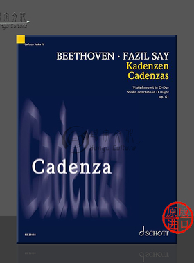 贝多芬 赛伊 华彩 D大调小提琴协奏曲 Op 61 小提琴独奏 Cadenzas Violin Concerto in D Major Op61 ED23431