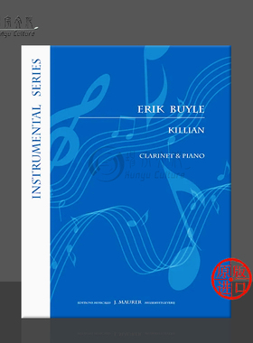 艾瑞克 比勒 背景 单簧管和钢琴 手稿影印件 UMMP原版乐谱书 Eric Buyle Contexte Clarinet and Piano EJM1289