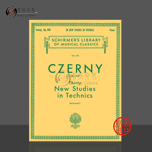 HL50253950 钢琴独奏 New Czerny Op849 Carl Technics 车尔尼 Studies 30首新技巧练习曲