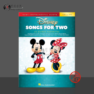 HL00284649 海伦德乐谱书 Favourites Disney 两把大提琴 various Cellos 迪士尼二重奏 for 23首热门歌曲