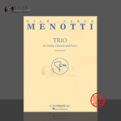 Menotti三重奏总分谱小提琴单簧