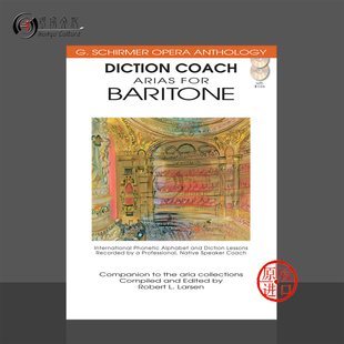 希尔默歌剧选段集 发音指导教程(男中音咏叹调) 平装本含配套CD 原版乐谱书 Arias for Baritone Diction Coach HL50486259