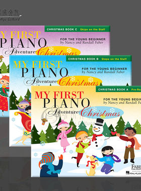 菲伯尔 我的钢琴第一课 圣诞音乐ABC 儿童音乐启蒙系列 全套3册 海伦德原版乐谱书 My First Piano Advanture Christmas Book ABC