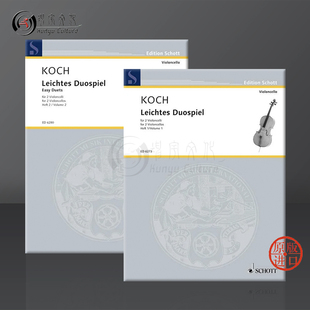 全套共一至二卷 Various 乐谱书 简易二重奏集 Duets Vol Cellos 德国朔特原版 for 6280 6273 Easy 两把大提琴
