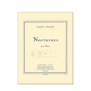 普朗克 夜曲集 钢琴独奏 拉杜克原版乐谱书 Poulenc Nocturnes Recueil for Piano HL48188759