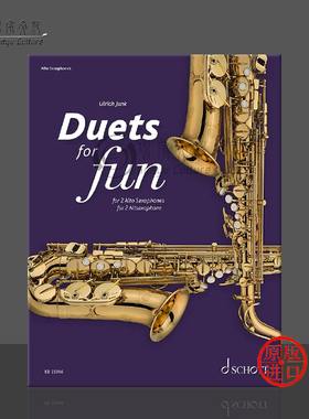 快乐二重奏作品曲集 两支中音萨克斯 朔特原版乐谱书 Various Duets for Fun for 2 Altosaxophones ED23306