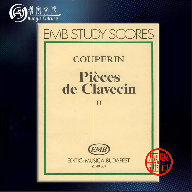 演奏用谱 布达佩斯乐谱书 couperinpiecesdeclavecinpocketscorepiano