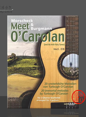 布格曼 遇见奥卡罗兰 为两把吉他创作的不朽旋律 含CD AMA原版乐谱书 Burgmann meet O Carolan 610495