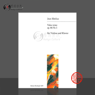 小提琴和钢琴 Jean 悲伤圆舞曲 NO1 and EB2283 西贝柳斯 Violin 大熊原版 Op44 Valse Sibelius 乐谱书 Piano Triste