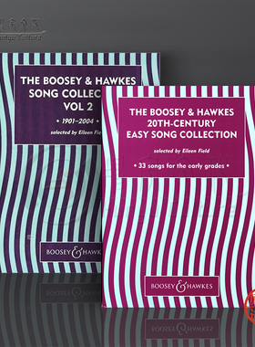 博浩歌曲集 20世纪的33首初级歌曲 声乐和钢琴 全套共一至二卷 博浩原版进口乐谱书 The Boosey Hawkes Song Collection Vol 1-2