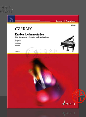 车尔尼初级教材 op599 钢琴练习曲 德国朔特 原版进口乐谱书 Czerny Carl First Instructor of the Piano ED9819