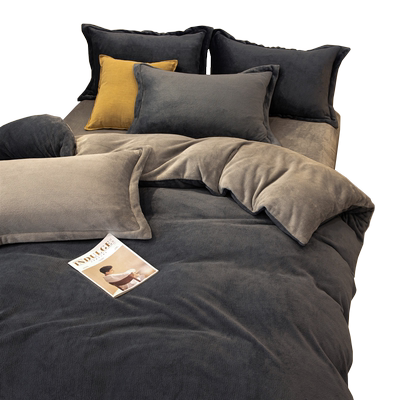 冬季法兰绒四件套加厚保暖