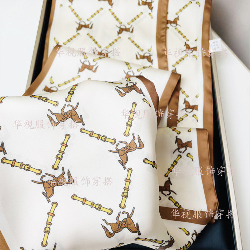 【奔腾小马】高品质百搭气质款长条丝巾双面飘带（16*150cm）