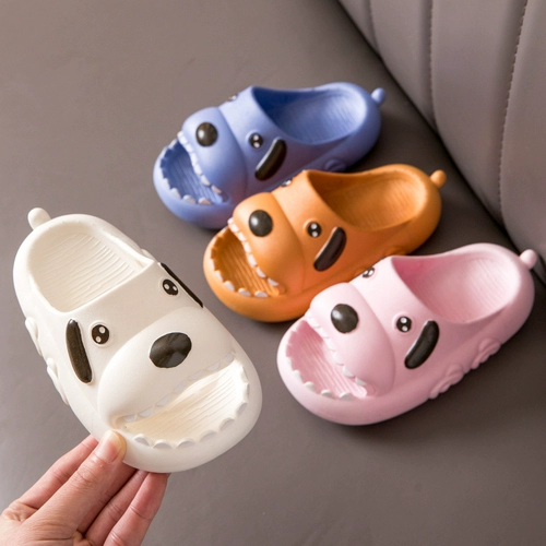 Детские летние мультяшные милые нескользящие тапочки для мальчиков, слайдеры