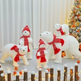 Рождественские украшения, белый медведь, снеговик, креативные украшения, большая витрина торгового центра, макет рождественской елки