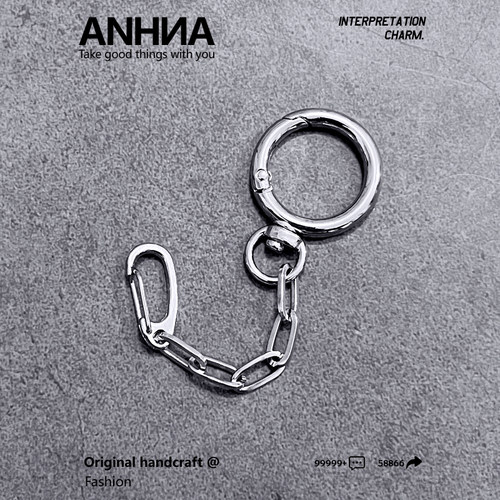 ANHNA创意金属圆环钥匙扣挂件