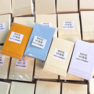 m5纸砖贺友a7盲盒M5盲盒80g-120g手账内页活页A7手账素材特种纸砂点纸200张左右