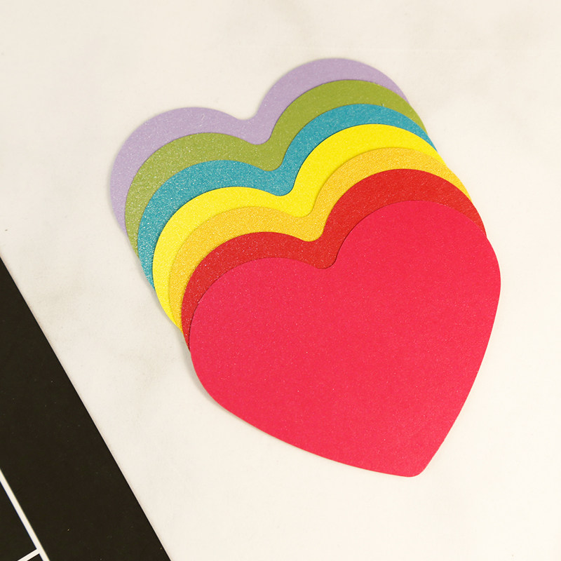 红色珠光爱心卡纸教师节卡片贺卡留言许愿卡礼物装饰心形手工纸墙贴签名祝福语生日