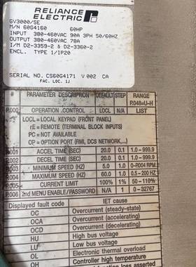 议价变频器30V4160和60G4160各一台适用