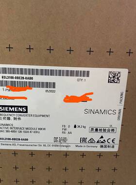 议价S120电源接口模块80kW 380V 6SL310适用