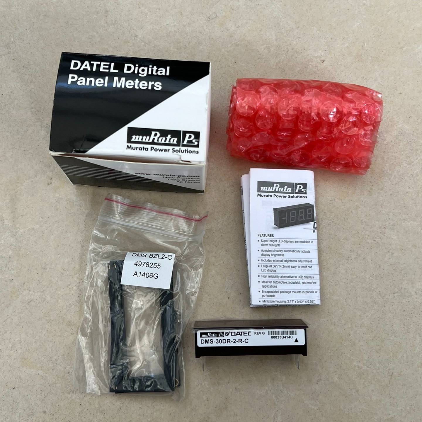 议价Murata数字面板表DMS-30DR-2-R-C适用