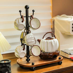 随沐高颜值中古风茶具套装家用水壶水杯杯子家用新居乔迁套装水杯