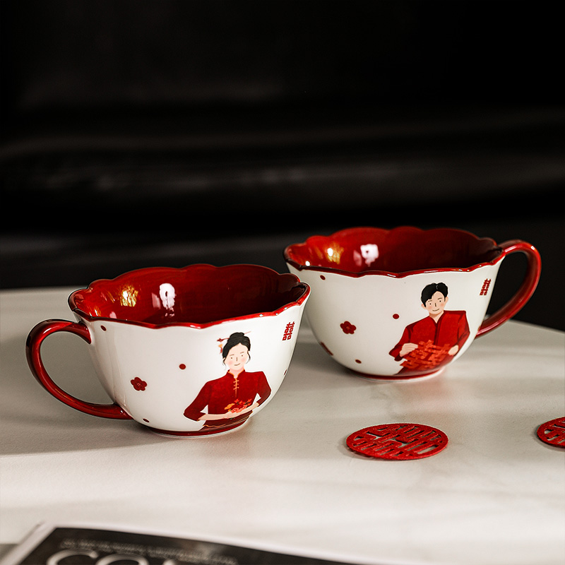 随沐新婚礼物送新人结婚伴手礼马克杯礼盒装送新娘闺蜜伴手礼杯子