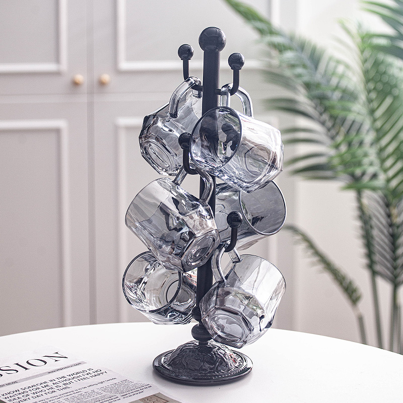 随沐高级感复古收纳架悬挂杯架