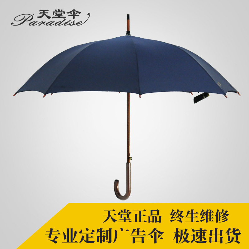 天堂伞天堂伞118E雨伞印字印logo商务双人自动直杆直柄晴雨伞两用