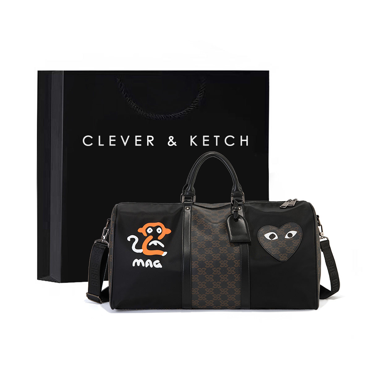 Clever & Ketch Bag 2025 The new tide portable Travel bag high-capacity men and women motion Fitness bag leisure time