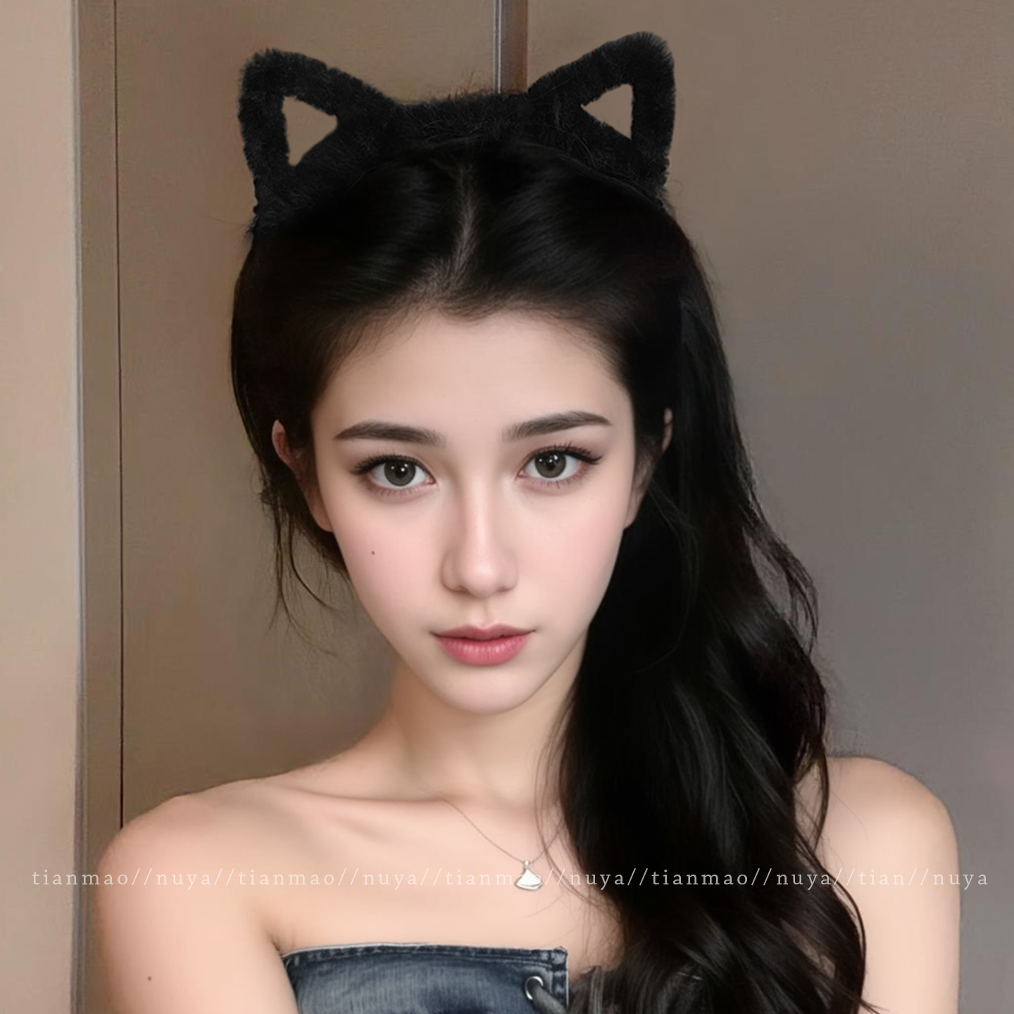 可爱猫耳朵洗脸发箍女2025新款