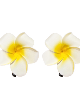 鸡蛋花发夹海边拍照花朵发卡