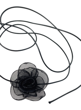 纯欲风玫瑰花颈链女高级感锁骨链